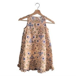 H&M Kids Floral Sleeveless Dress in Blue and Blush-peach - Size 6/7 A